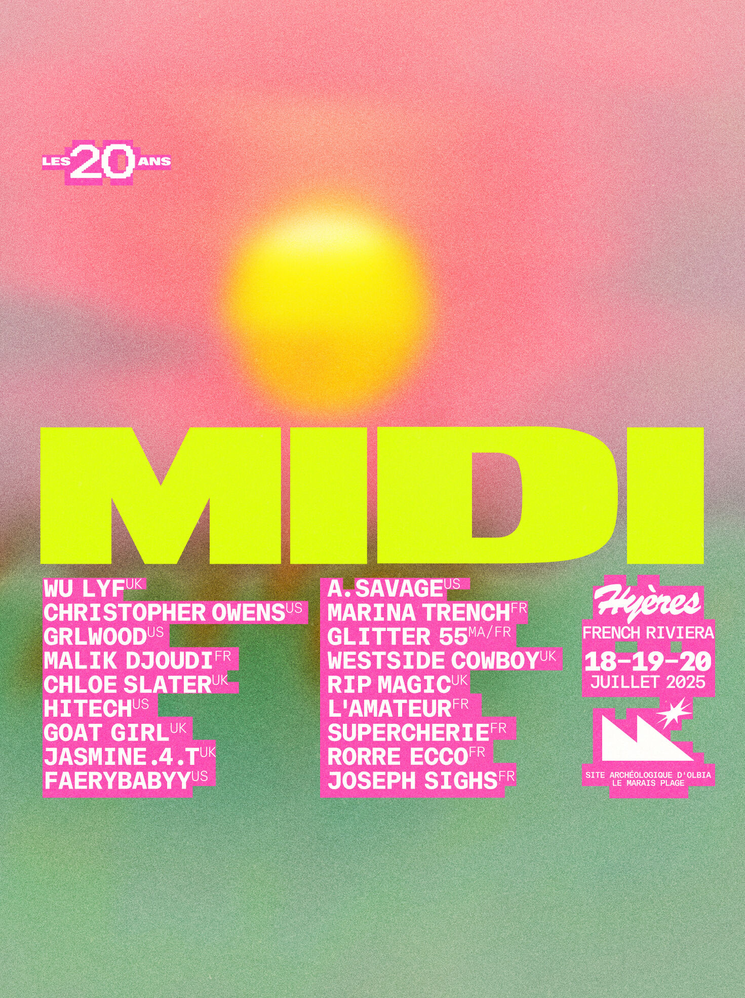 Midi Festival 20th anniversary special program on agnès b radio all the week